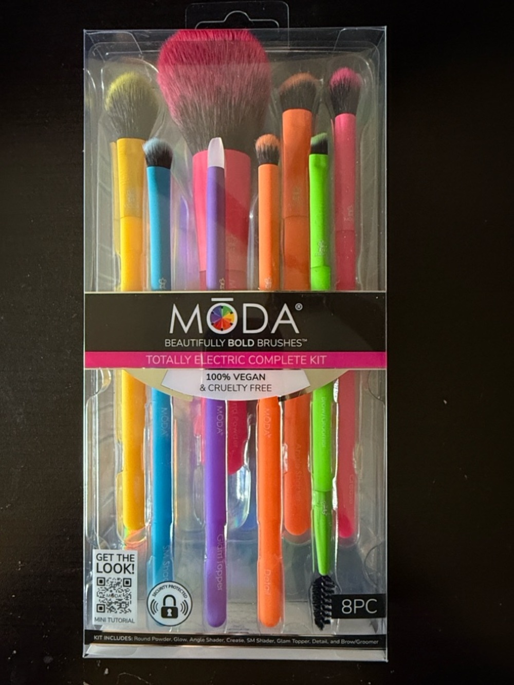 MODA Totally Electric 8-Piece Makeup Brush Set - Multicolor